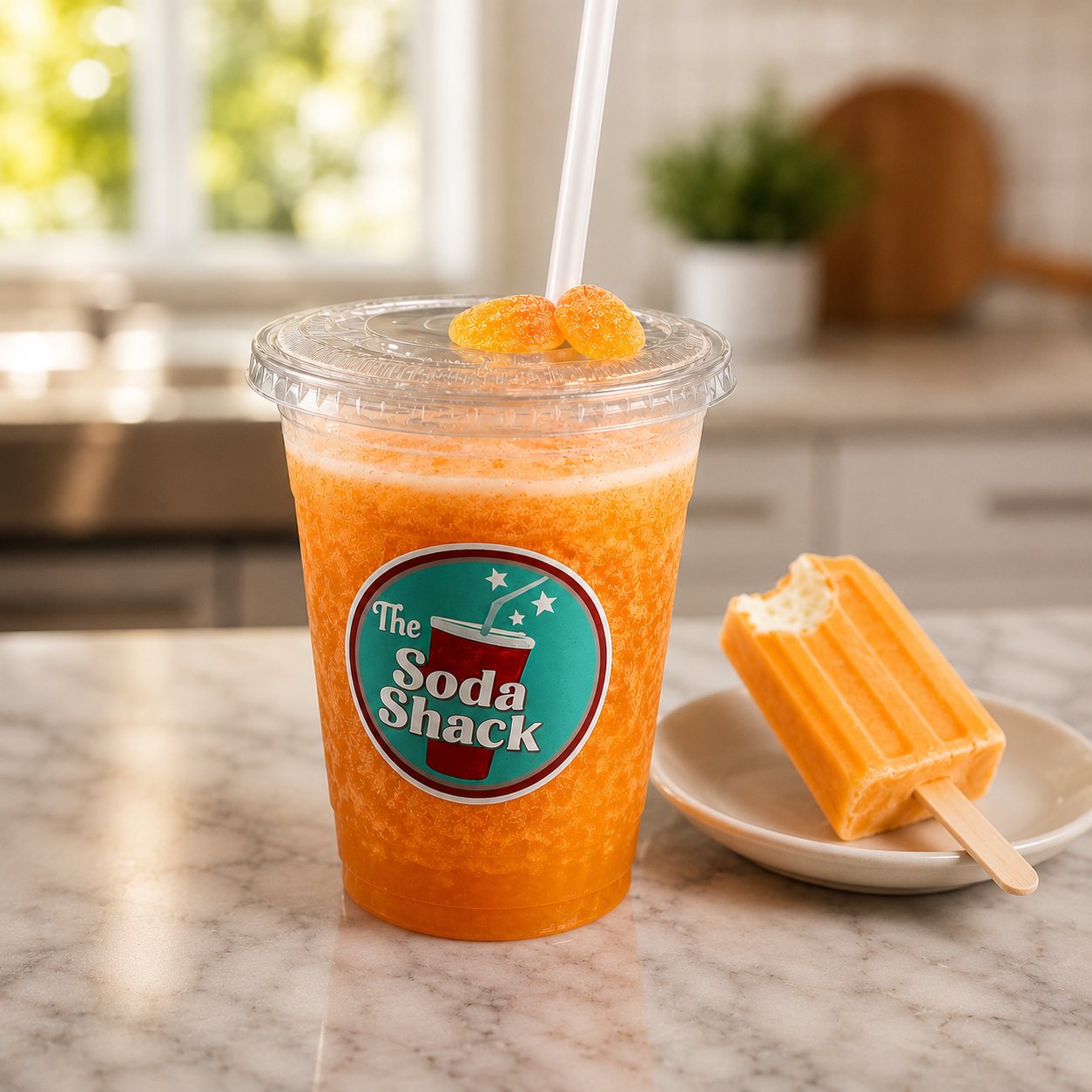 Orange Creamsicle on table